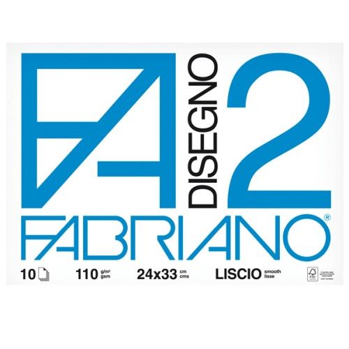 FABRIANO F2 ALBUM 24X33 LISCIO 110GR 10FG